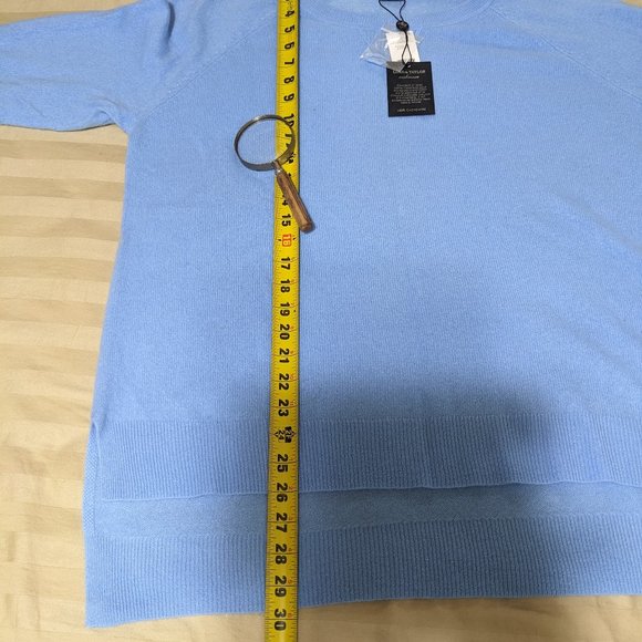 NWT Lord & Taylor Light blue 100% cashmere SZ L - Picture 3 of 9
